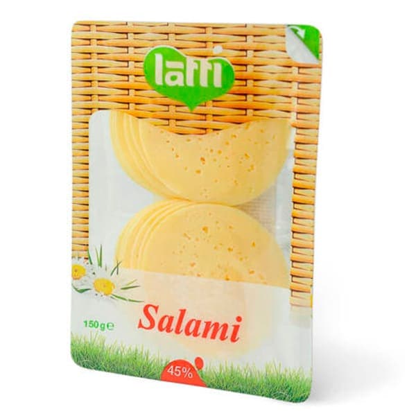 Brînză semitare maturată grasă "Salami" 150g