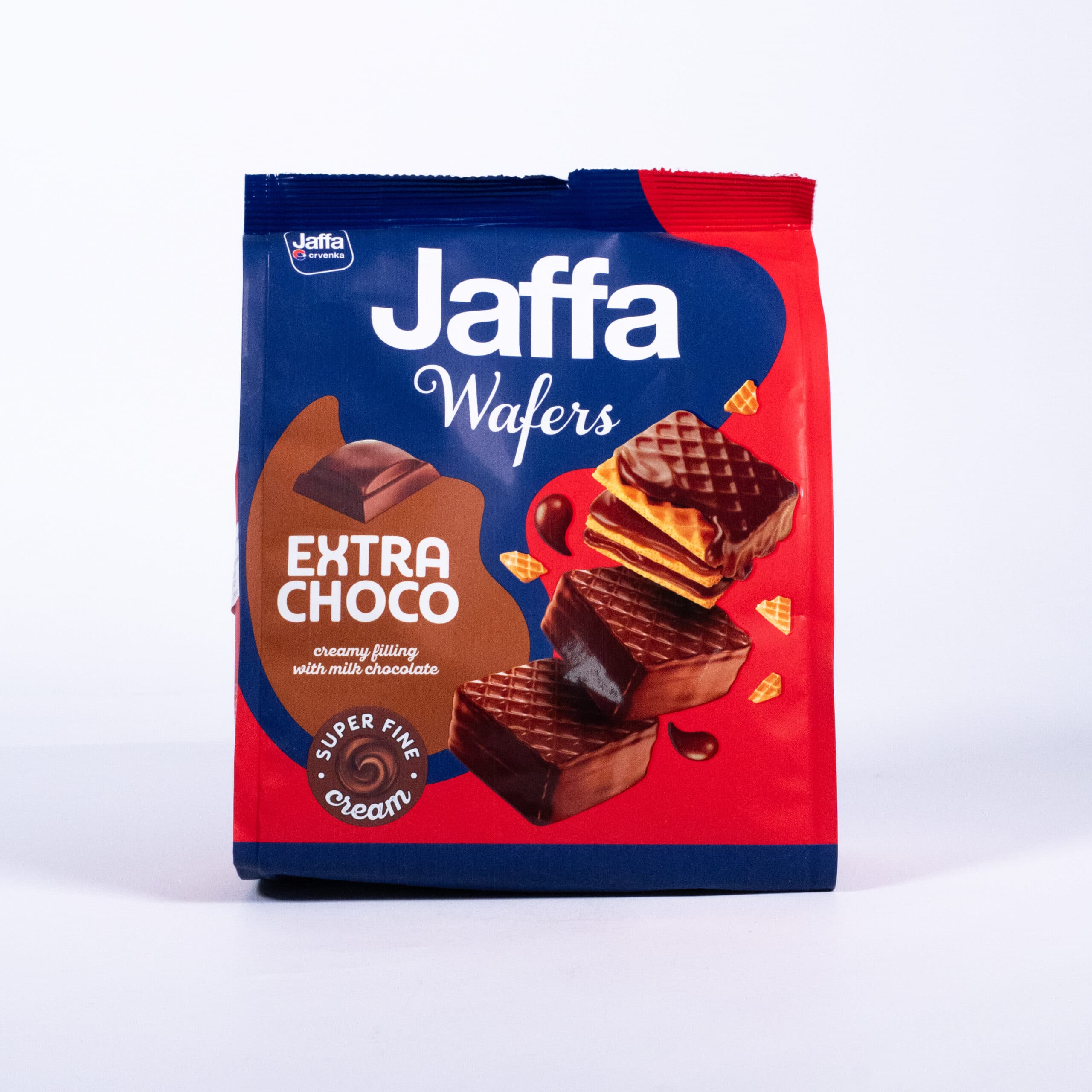 Napolitane cuu umplutură de Ciocolată cu lapte, acoperite cu cacao "JAFFA" 150g