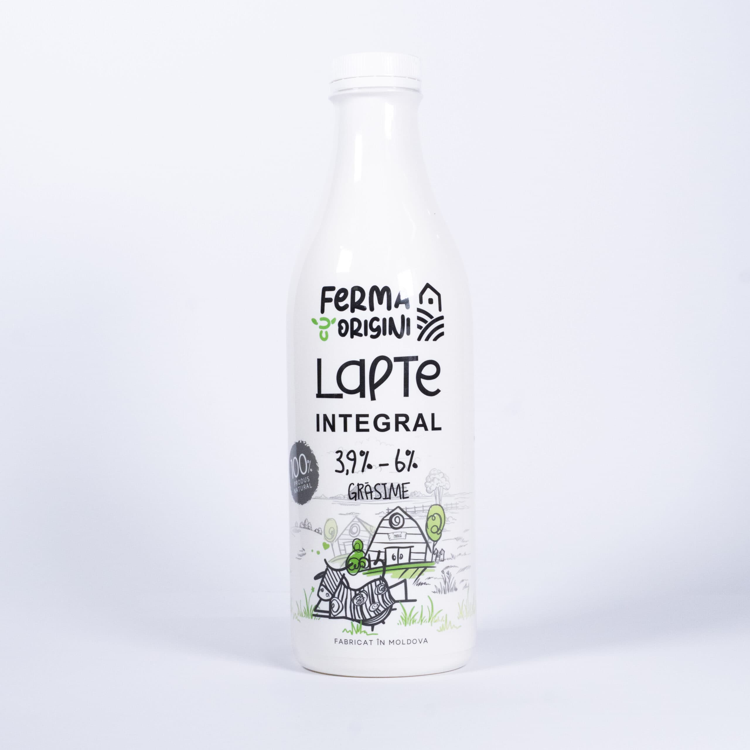 Lapte integral 3,9%-6% "Ferma cu Origini" 1l