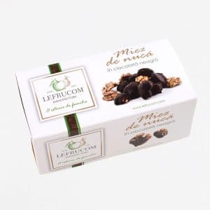 Miez de nucă în glazură de ciocolată neagră "LEFRUCOM" 100g