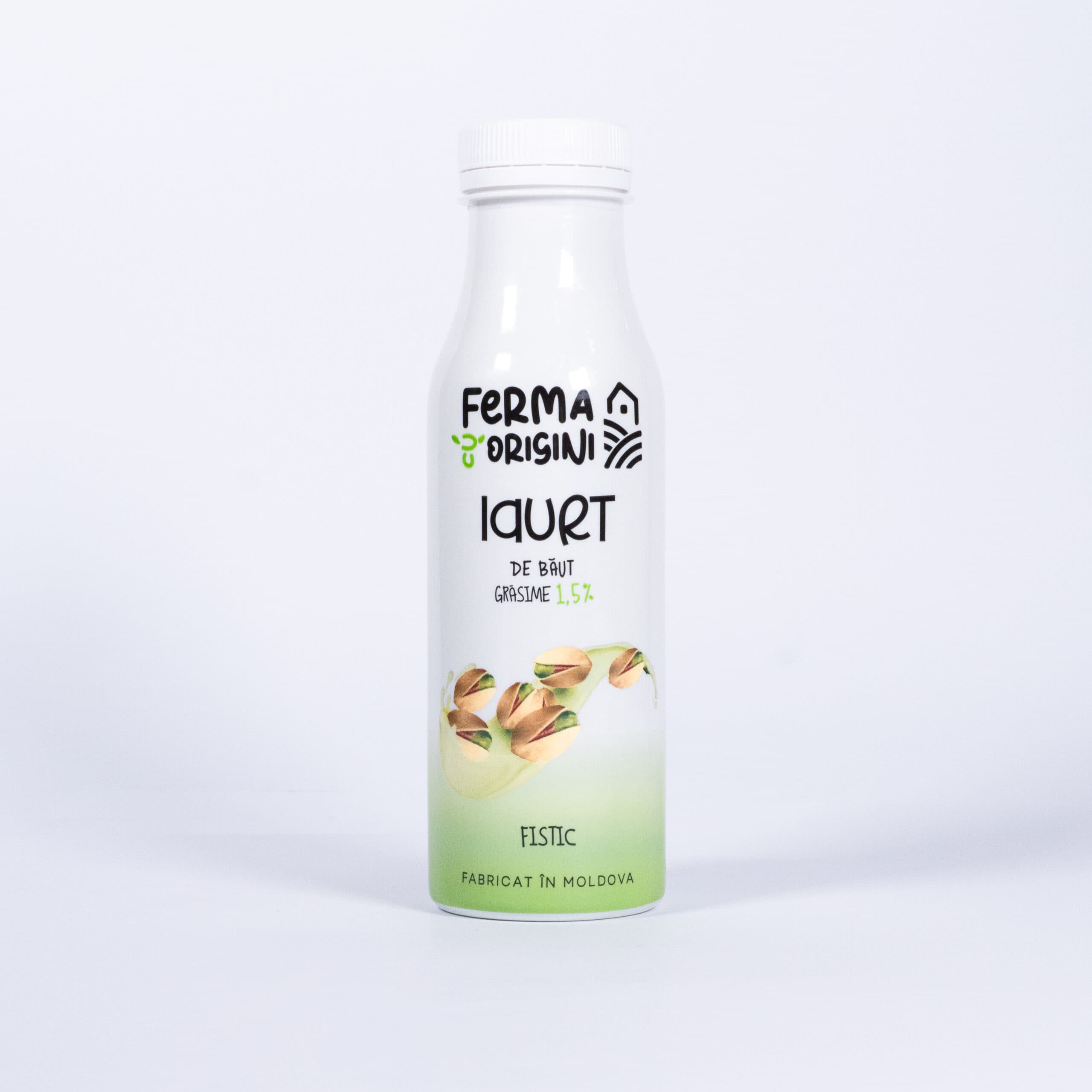 Iaurt de băut cu Fistic 1,5% "Ferma cu Origini" 0,33l