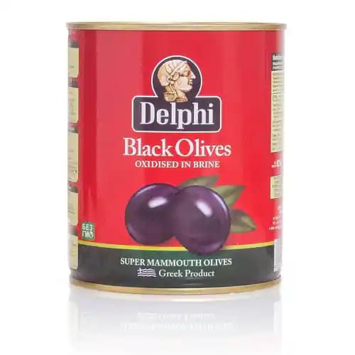 Măsline negre super mammouth "Delphi" 820g