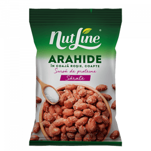 Arahide în coajă roșie, coape și sărate "NutLine" 50g