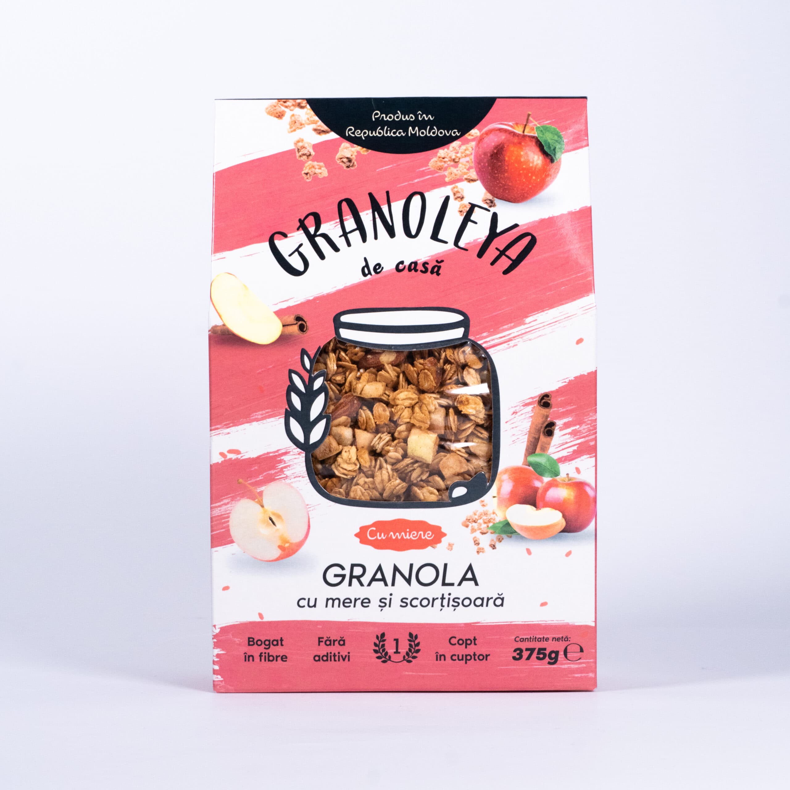 Granola cu mere și scorțișoară "GRANOLEYA" 375g