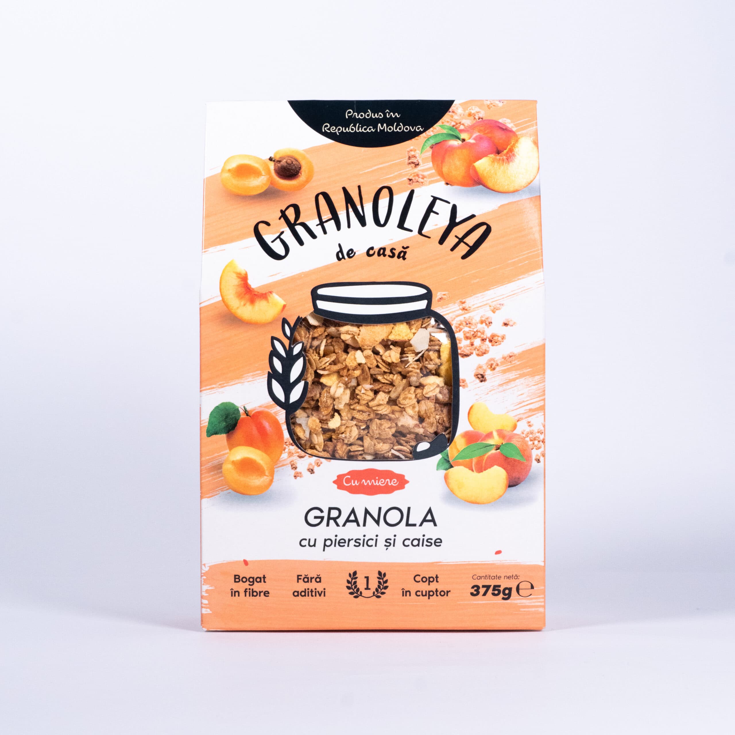 Granola cu piersici și caise "GRANOLEYA" 375g