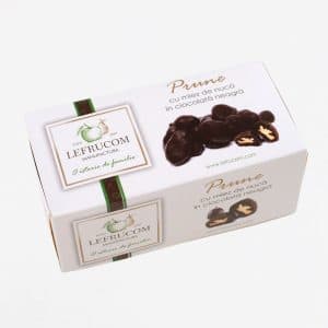 Prună uscata cu miez de nucă în glazură de ciocolată neagră "LEFRUCOM" 200g