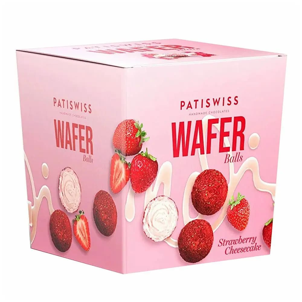 Wafer Balls cu căpșune și iaurt PATISWISS 150g