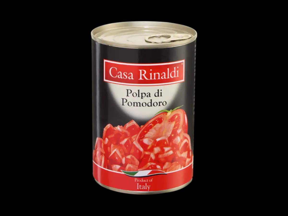Roșii decojite tăiate "Casa Rinaldi" 400g