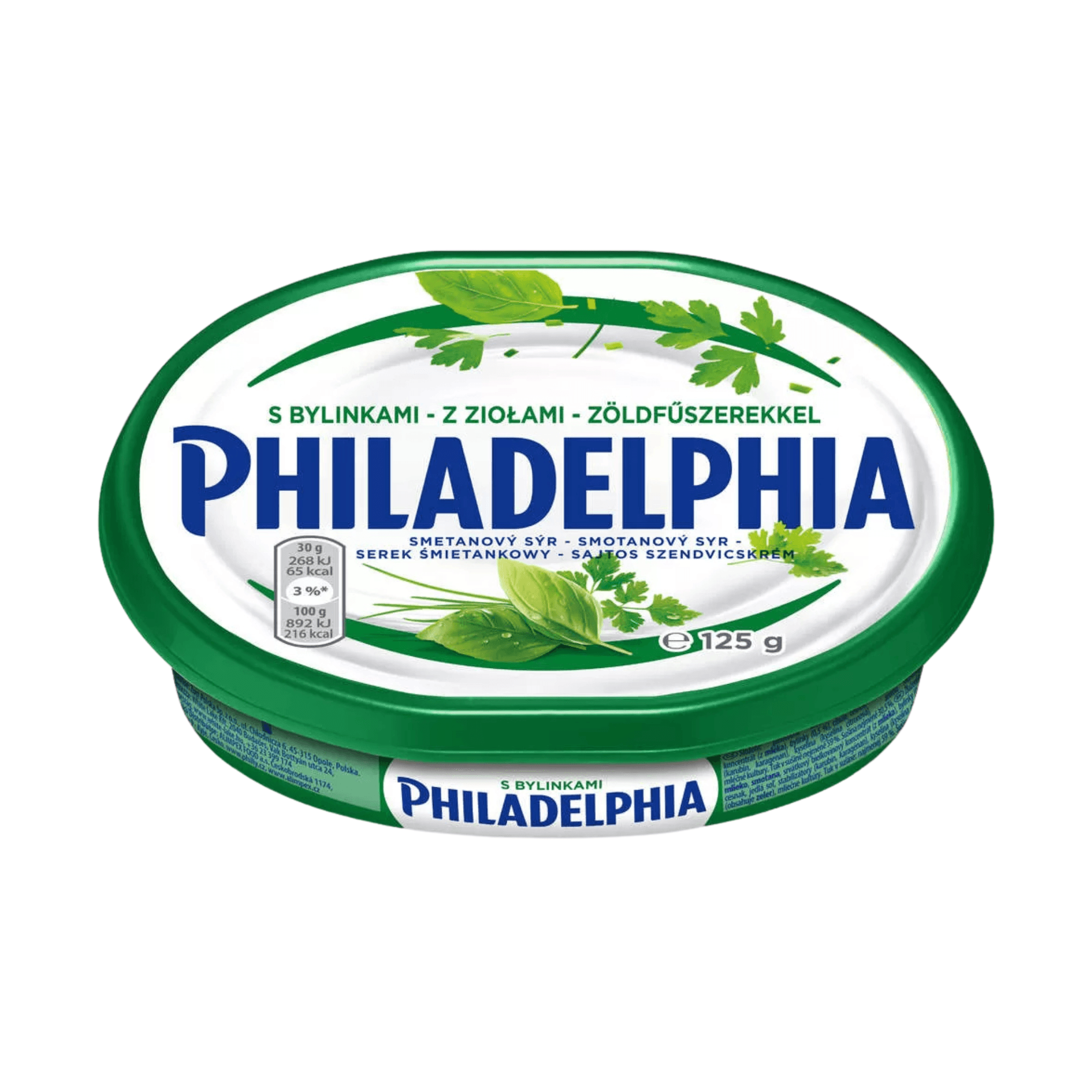 "PHILADELPHIA" Cremă de brînză cu verdeață 125g