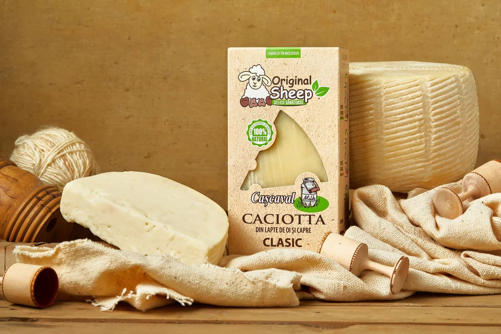 Cașcaval " CACIOTTA" din lapte de oi și capre Clasic 250g