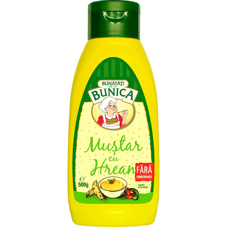 Muștar cu Hrean "Bunătați de la Bunica" 350g