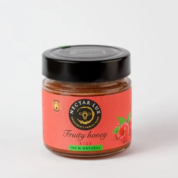 Nectar LUX, Miere-cremă cu pudră de zmeură liofilizată 300g
