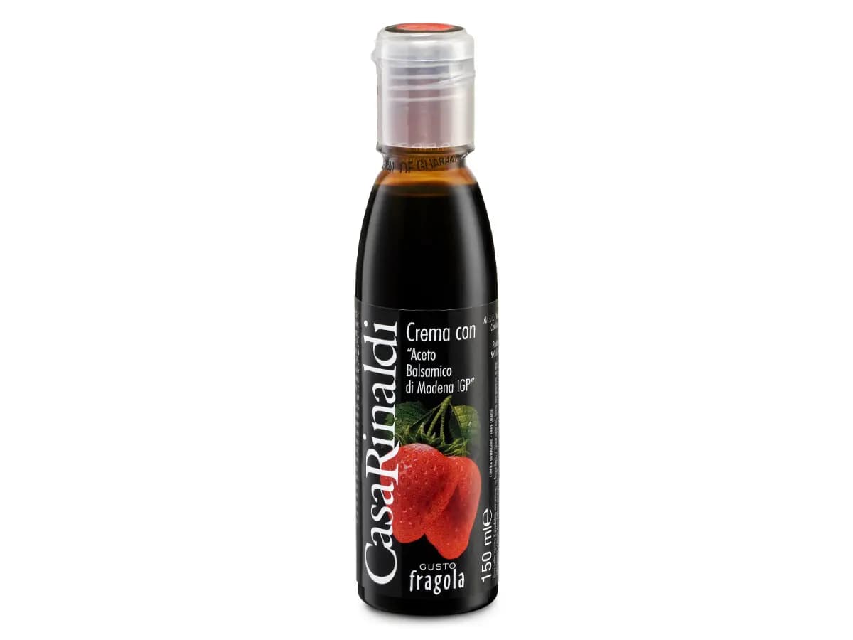 Cremă de oțet balsamic de modena cu aromă naturală de capșuni "Casa Rinaldi" 150ml