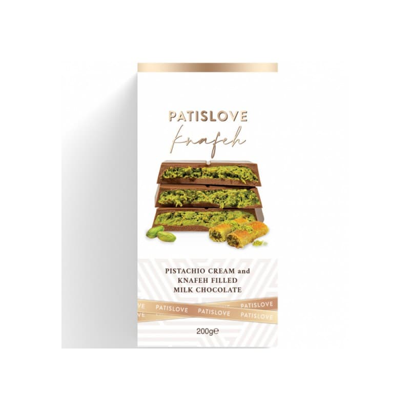 Ciocolată cu cremă de Fistic si Knafen (Dubai) "PATISLOVE" 200g