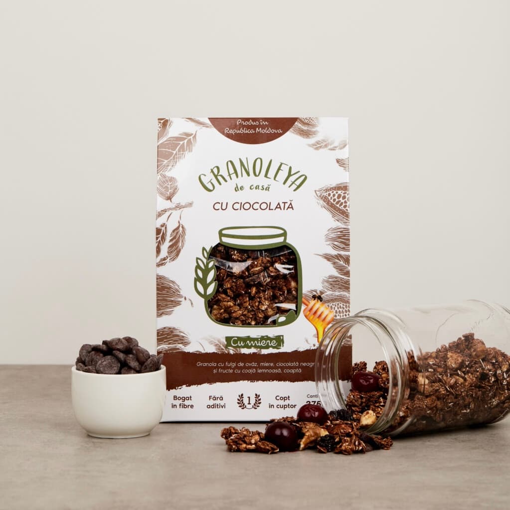 Granola cu ciocolată neagră "GRANOLEYA" 375g