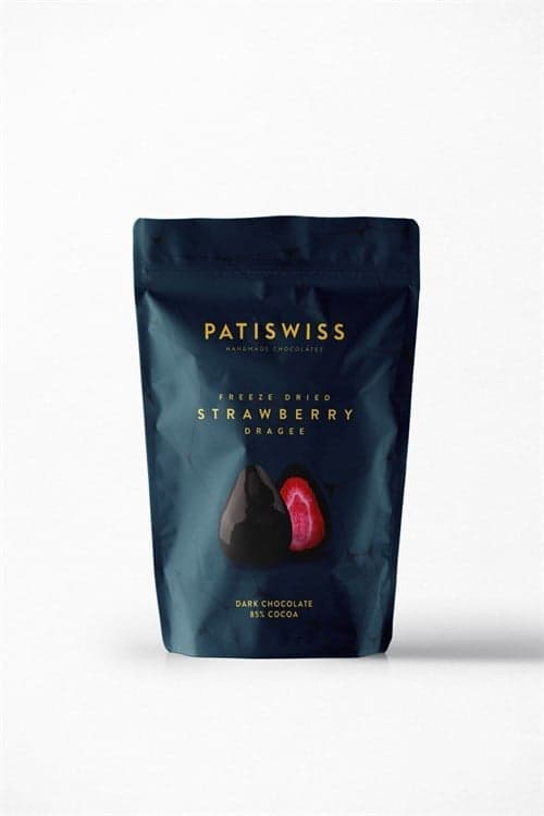 Drajeuri de căpșuni cu ciocolată neagră "PATISWISS" 80g