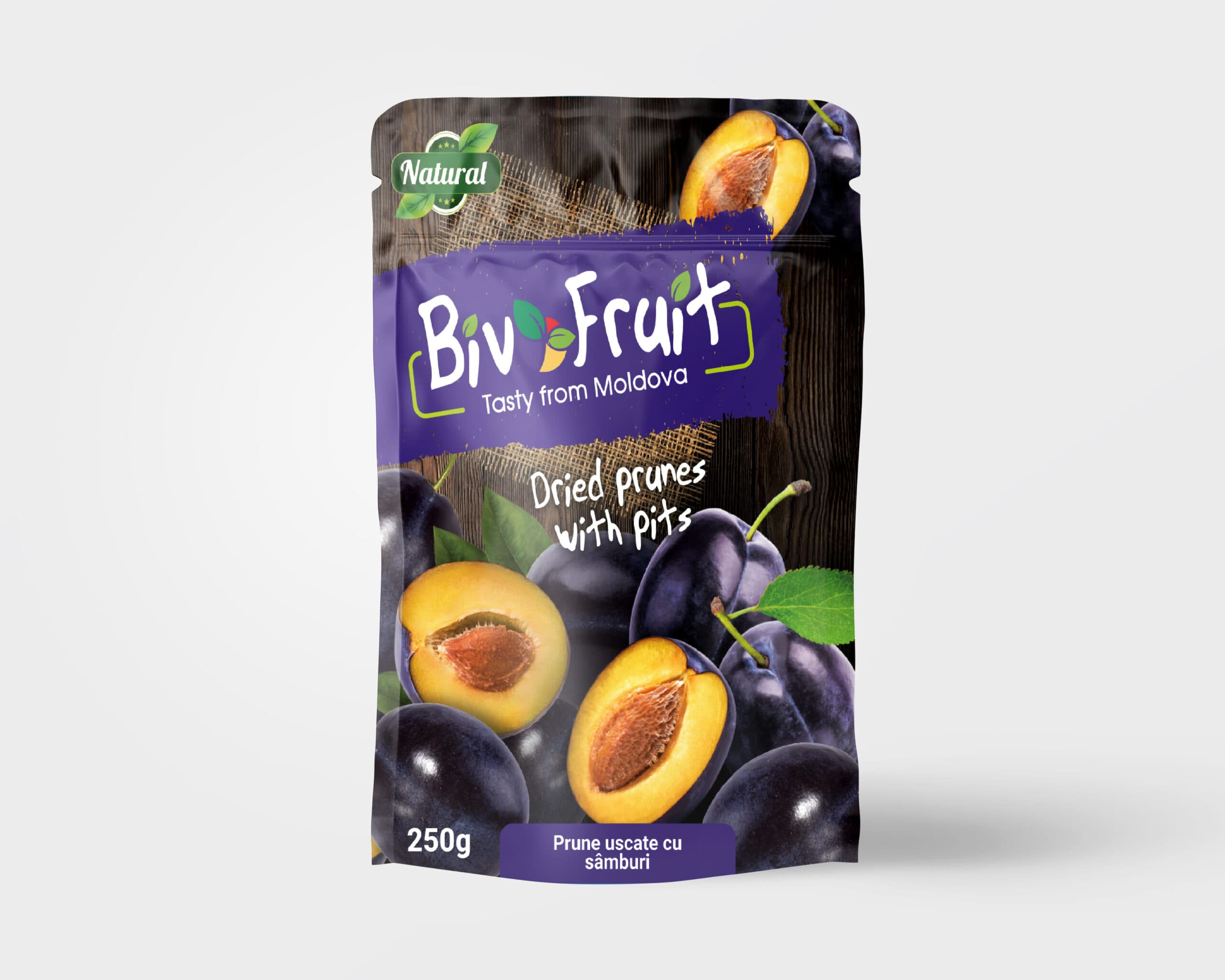 Prune uscate cu sîmburi, 250g