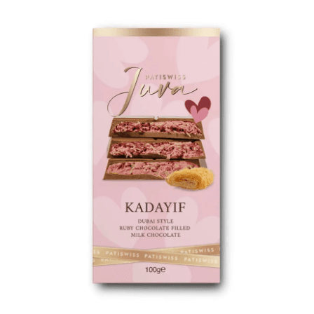 Ciocolată Dubai Ruby & Kadayif  100g